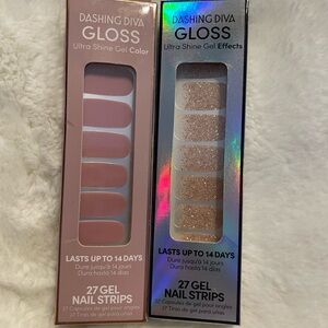 Gloss Ultra Shine Gel Nail Strips - Pink and Gold